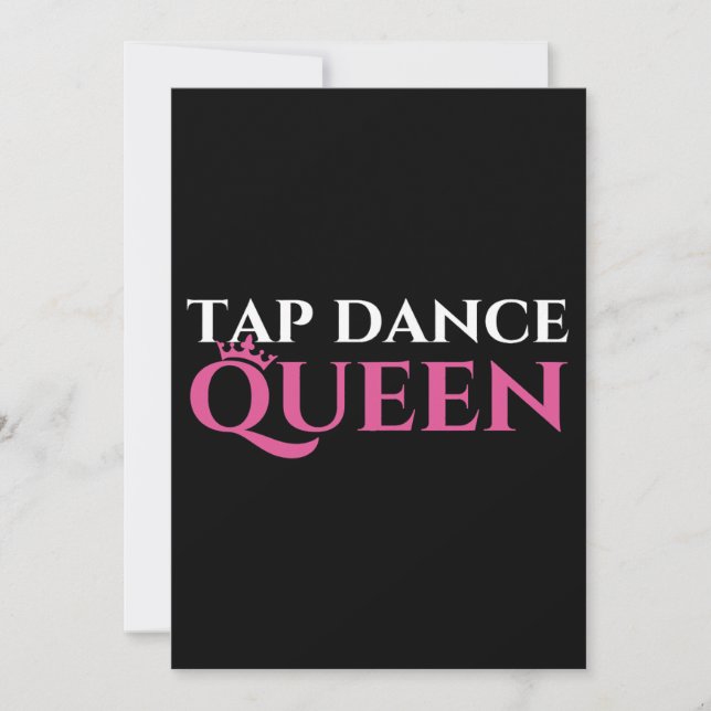 Invitation Tap Dance Queen Tap Dancing Enthousiaste Tap Dance (Devant)