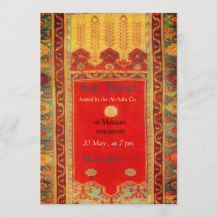 Invitation Tapis oriental Style Ladik - dîner d'iftar