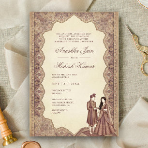Invitation Tapis persan borde antique indien mariage borde pl