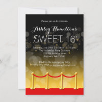 Tapis Rouge Or Moderne Hollywood Sweet 16