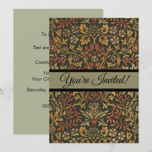 Invitation Tapisserie du jardin de fleurs William Morris
