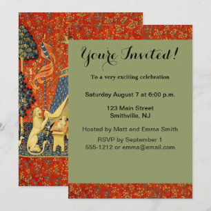Invitation Tapisserie Médiévale de la Dame et la Licorne : Ar