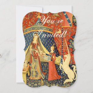 Invitation Tapisserie Médiévale de la Dame et la Licorne : Ar