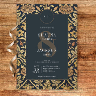 Invitation Tapisserie victorienne William Morris Floral Maria