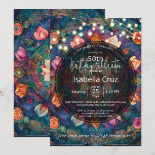 Invitation Tapisserie Vivante   Dessin de Mandala Floral