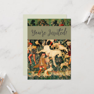 Invitation Tapisseries Unicorn Classique médiéval défend la c