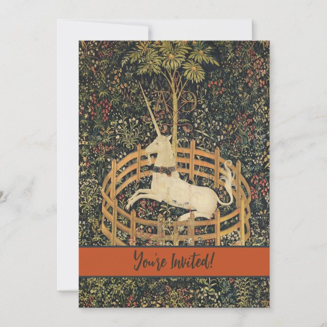 Invitation Tapisseries Unicorne Tapisserie classique (Devant)