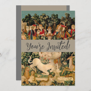 Invitation Tapisseries Unicorne Trouvé Légende Mythique