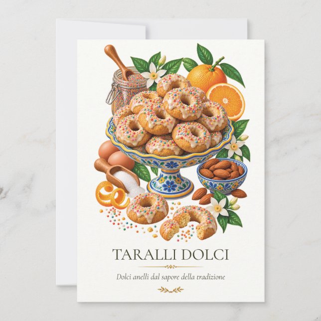 Invitation Taralli Dolci – Vintage Italian Dessert (Devant)