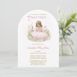 Invitation Tarjeta Personalizada Bautizo Niña