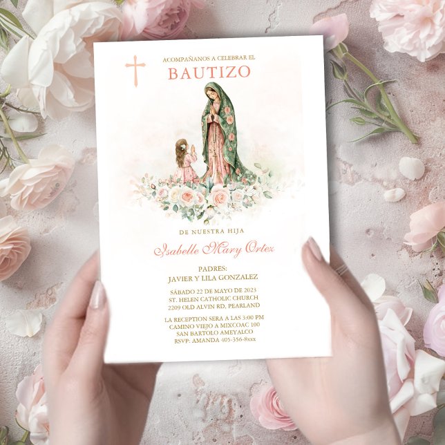 Invitation Tarjeta Personalizada Bautizo Niña (Créateur téléchargé)