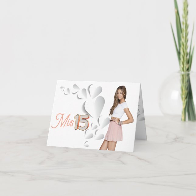 Invitation Tarjeta plegable mis 15 digital (Devant)