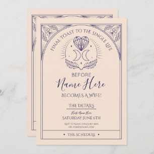 Invitation Tarot Fête des mariées Party Itinéraire Coeur Myst