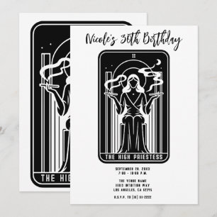Invitation Tarot Grande Prêtresse Fumée de Weed Occulte