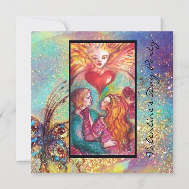 Invitation TAROTS DE L'OMBRE PERDUE, AMANTS Saint-Valentin (Devant)