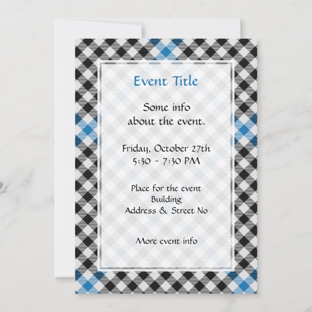 Invitation Tartan à carreaux du clan Haig (Dos)