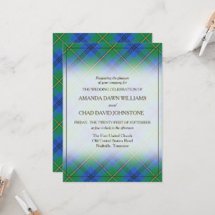 Invitation Tartan Beauty Clan Johnstone Johnston Plaid