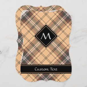 Invitation Tartan beige et Brown
