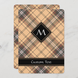 Invitation Tartan beige et Brown