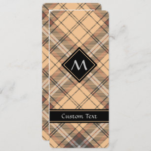 Invitation Tartan beige et Brown