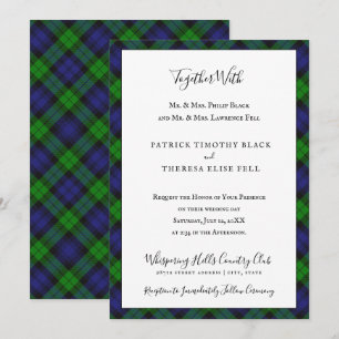 Invitation Tartan du clan Campbell Black Watch Mariage