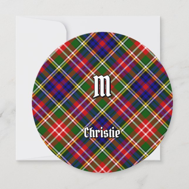 Invitation Tartan du clan Christie (Devant)
