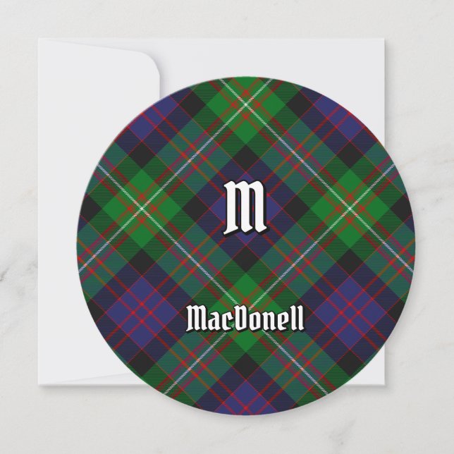 Invitation Tartan du clan MacDonell de Glengarry (Devant)
