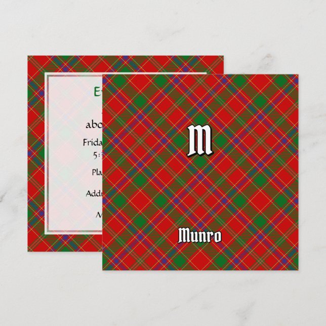 Invitation Tartan du clan Munro (Devant / Derrière)