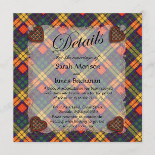 Invitation Tartan écossais de clan de Buchanan - plaid