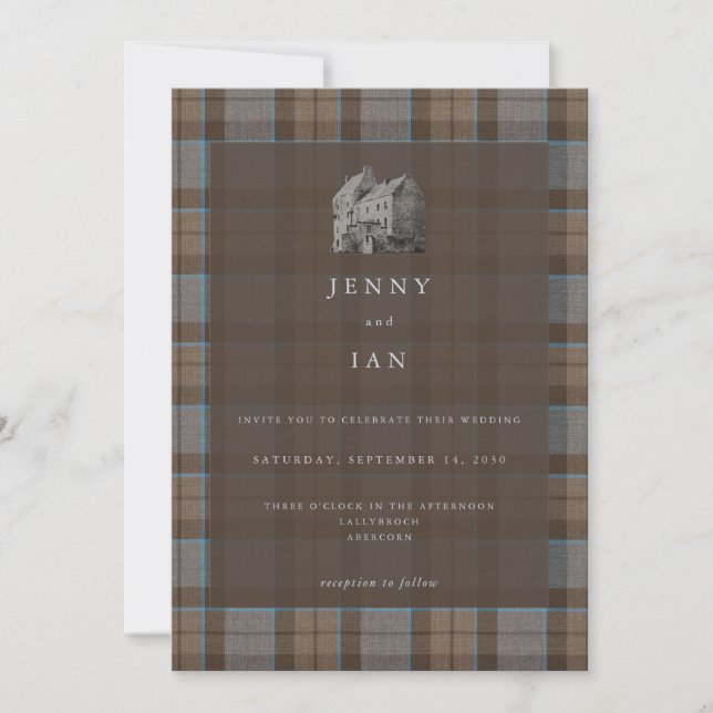 Invitation Tartan Lallybroch Outlander (Devant)