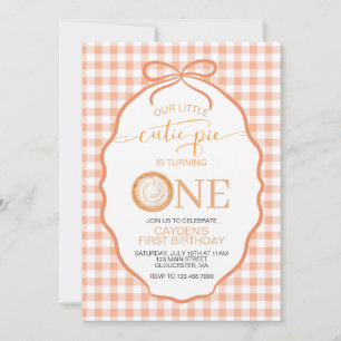 Invitation Tarte au potiron Cutie Pie carreaux orange Premièr