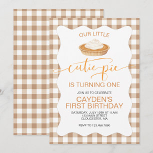 Invitation Tarte au potiron Cutie Pie plaid automnal Premier