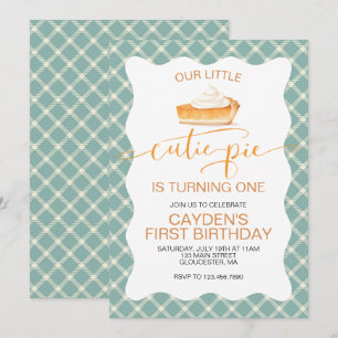 Invitation Tarte au potiron Cutie Pie plaid automnal Premier