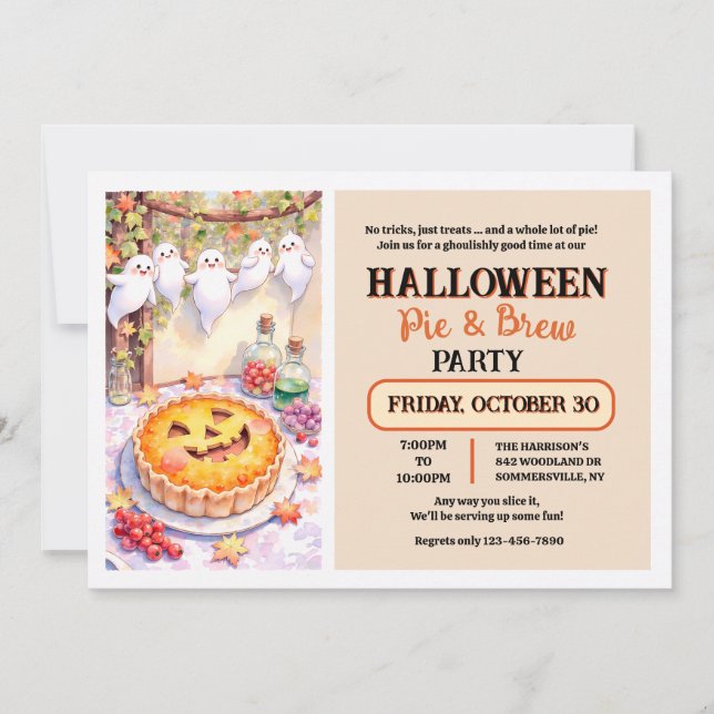 Invitation Tarte Halloween (Devant)