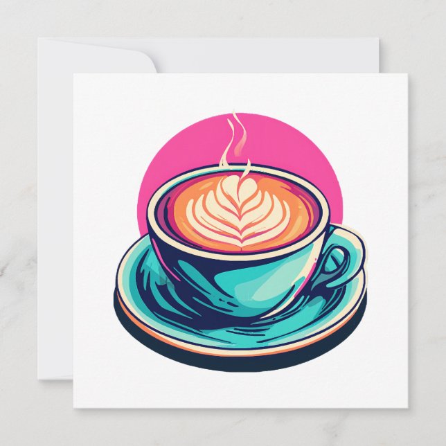 Invitation Tasse de café cappuccino (Devant)
