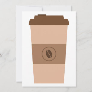Invitation Tasse de grain de café simple