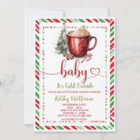 Tasse rouge à rayures confortable pour Baby Shower
