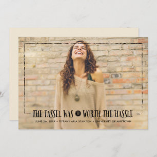 Invitation Tassel vaut la peine de Hassle Graduation Invitati