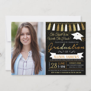 Invitation Tassel Vaut La Peine De L'Invitation De Graduation