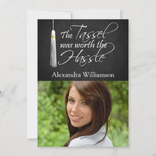 Invitation Tassel Worth the Hassle Photo Graduation