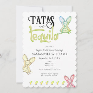 Invitation Tatas & Tequila Fête des mariées moderne Fiesta Pa