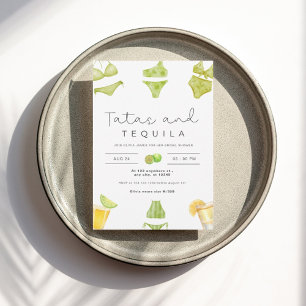 Invitation Tatas & tequila lingerie enterrement de vie de jeu