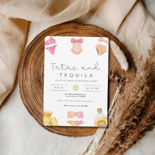 Invitation Tatas & tequila lingerie enterrement de vie de jeu