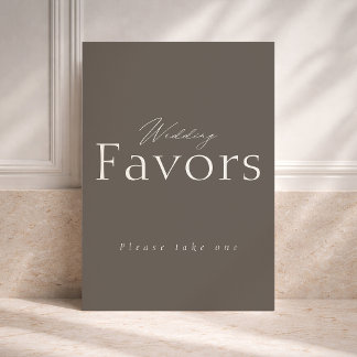 Invitation Taupe Wedding Favors Sign