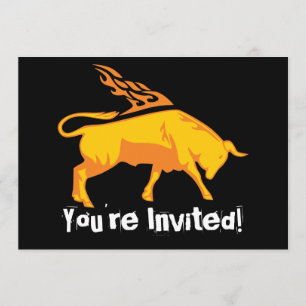 Invitation Taureau flambant #7