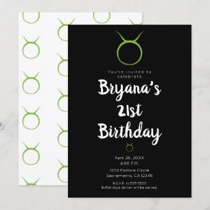 Invitation Taurus Zodiac Astrologie Avril Mai Anniversaire