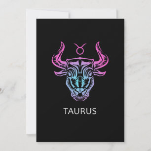 Invitation Taurus Zodiac Sign The Bull Design Birthday Gift