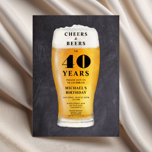 Invitation Tchin-Tchin Et Bières 40ème Anniversaire