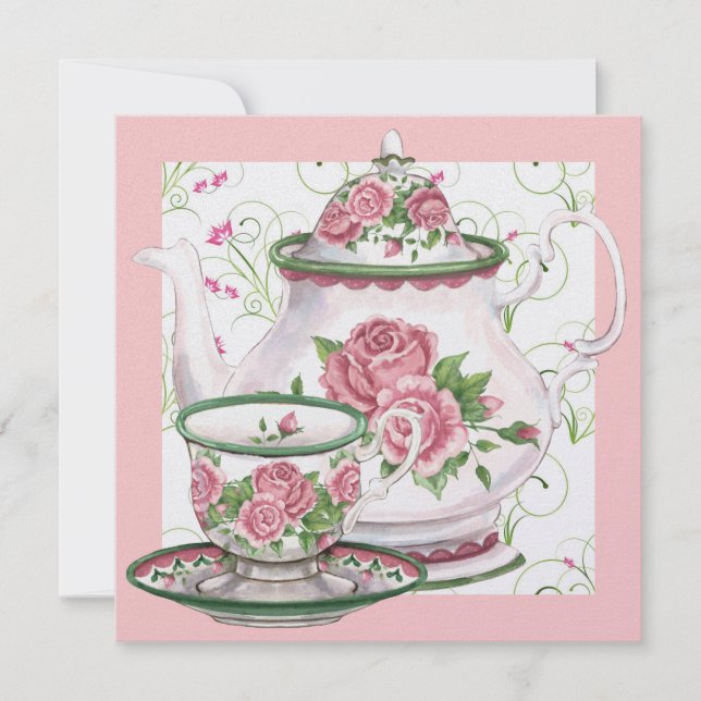 Invitation Tea Elegant / Café Party - SRF (Devant)