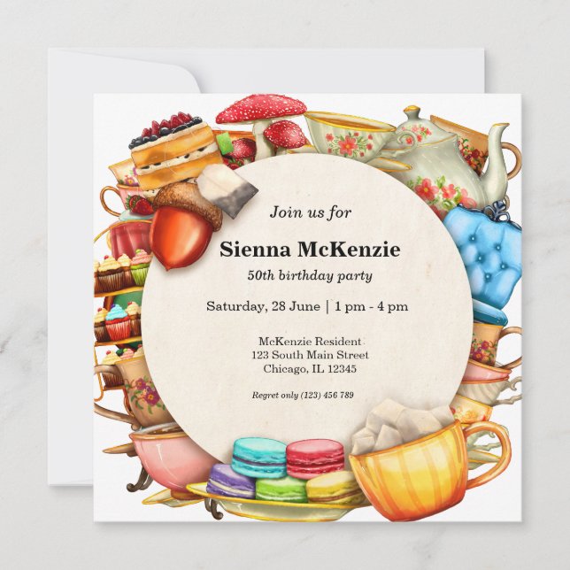 Invitation Tea party (Devant)